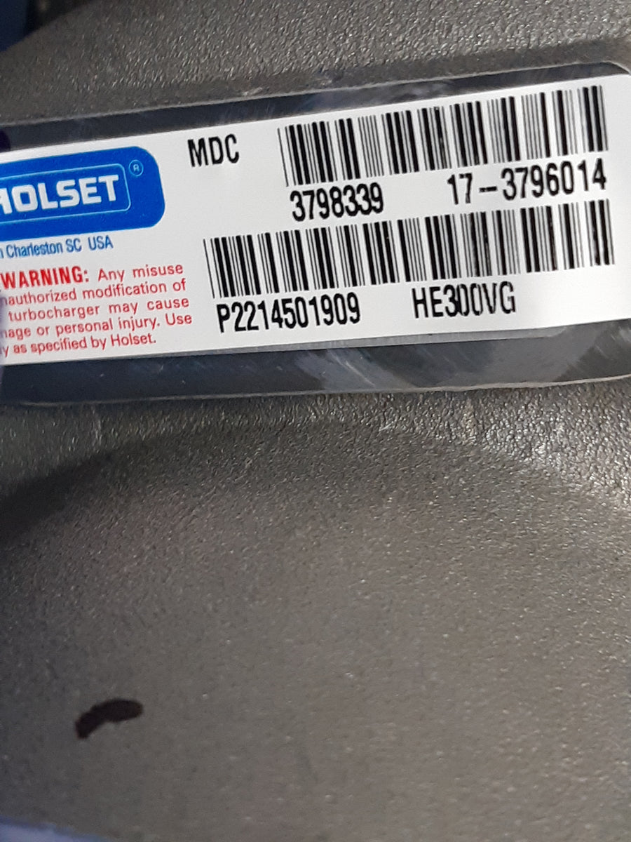 3798339 TURBOCHARGER | HE300VG | HOLSET | CUMMINS | NEW | – Diesel