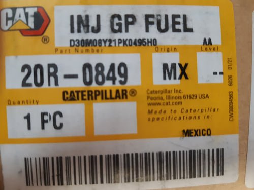 20R-0849 FUEL INJECTOR | CAT | FACTORY REMAN | NO CORE |